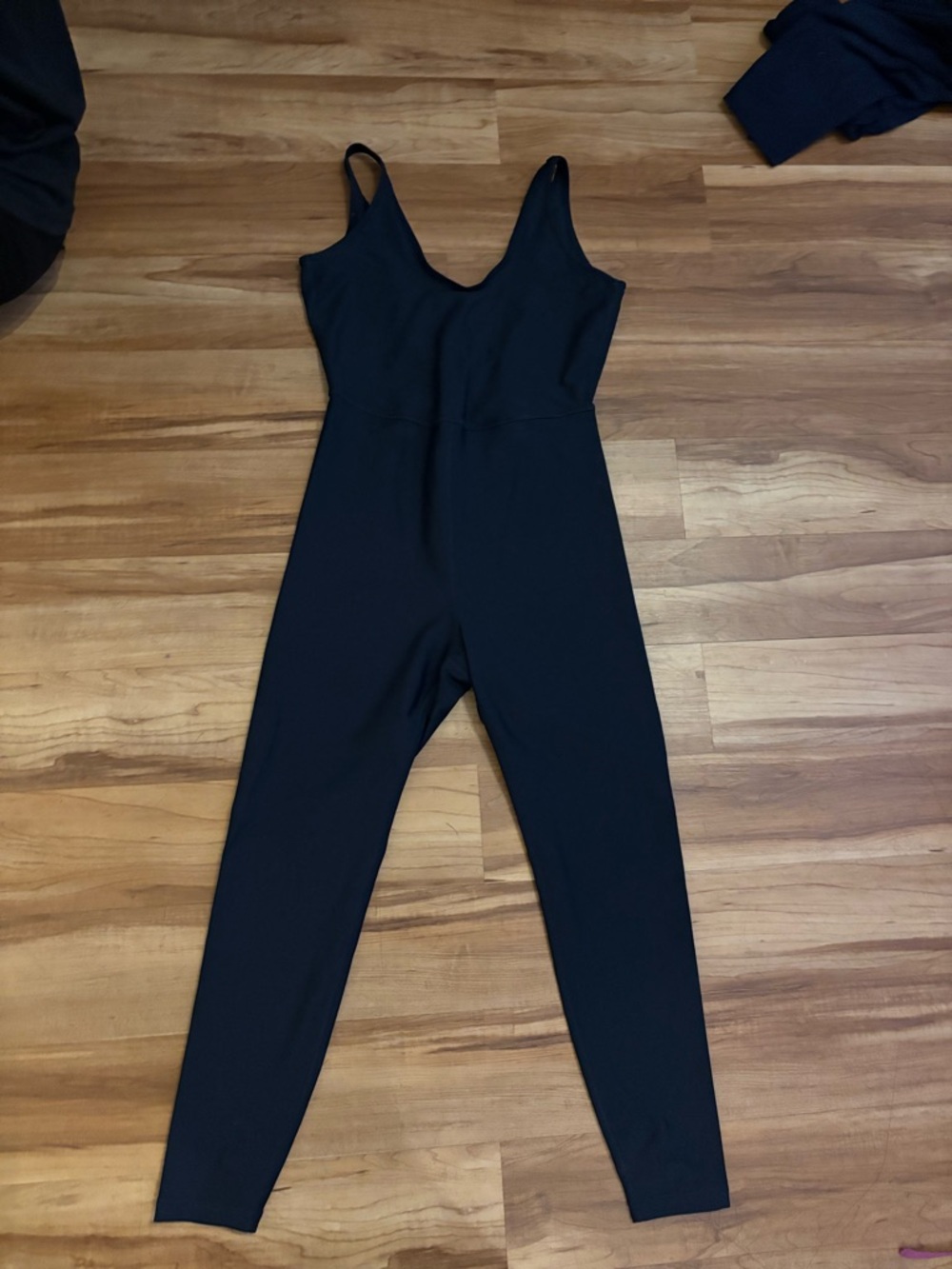 Old Navy Active Black Scoop-Neck Fitted Jumpsuit